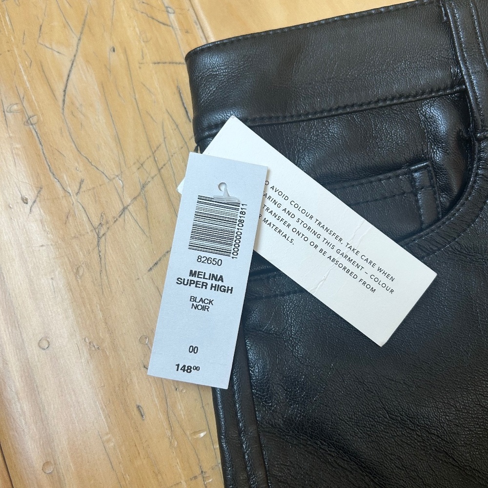 Aritzia Melinda Super High Faux Leather Pants